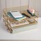 Martha Stewart Ryder 3 Tier Gold Desk Stackable Letter Tray Organizer, Steel Mesh, Tray for Files/Papers/Letters HH-OHD01-3-GLD-MS - alternate 1